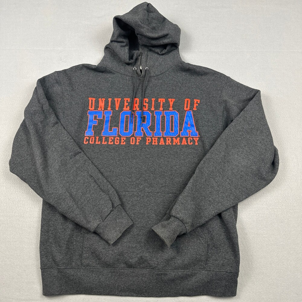 Florida Gators Hoodie Men Medium Gray Champion NCAA Football Sweatshirt M